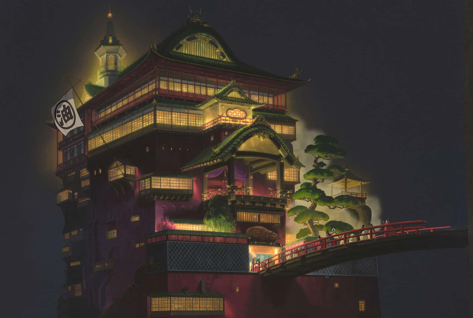 Anime Building Achtergrond