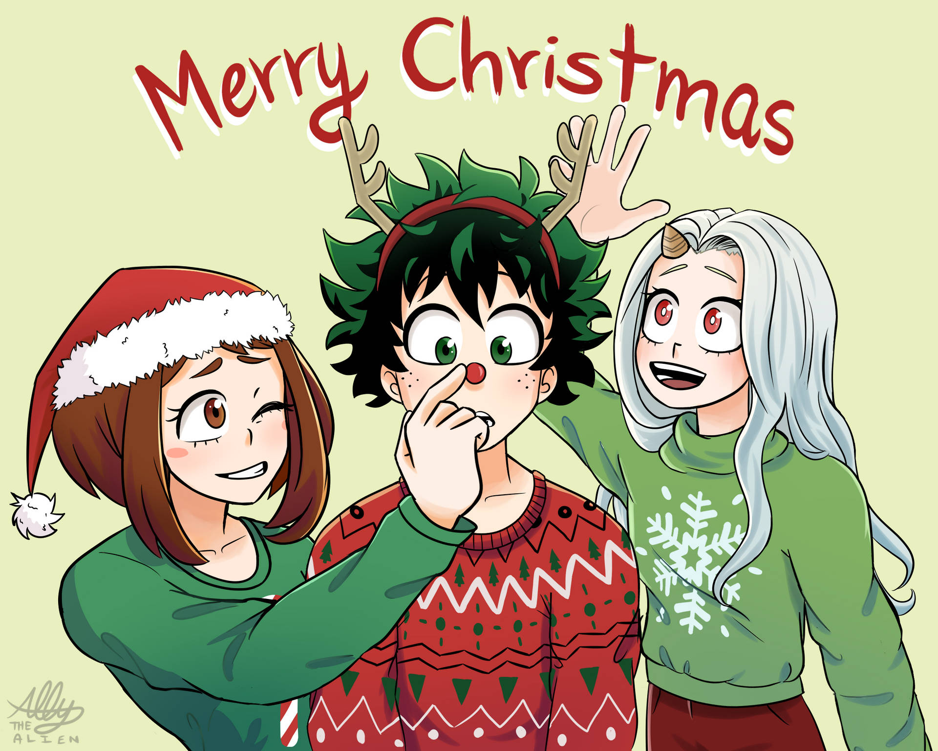 Anime Christmas Background Photos