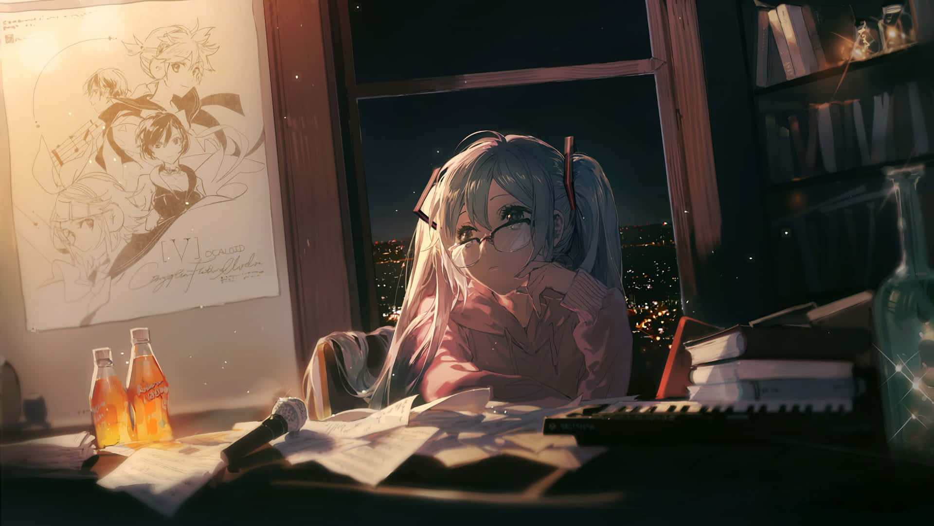 Anime Nacht Hintergrund
