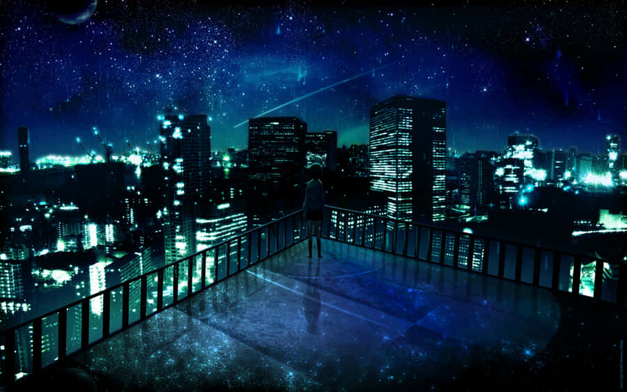 Anime Night Background Wallpaper