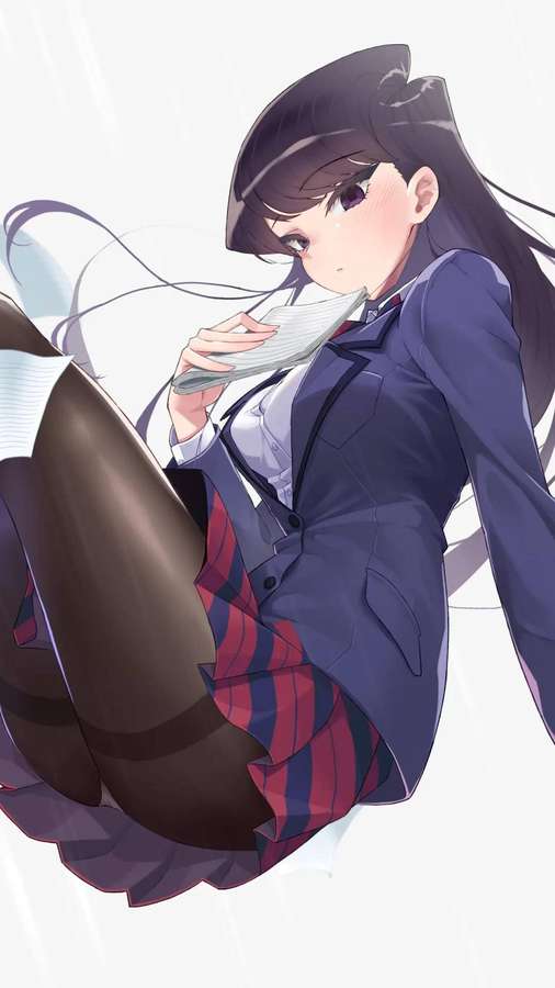 Anime-Schülerin trinkt aus einer Tasse, der Wind weht ihr Haar. — Anime PFP Bilder