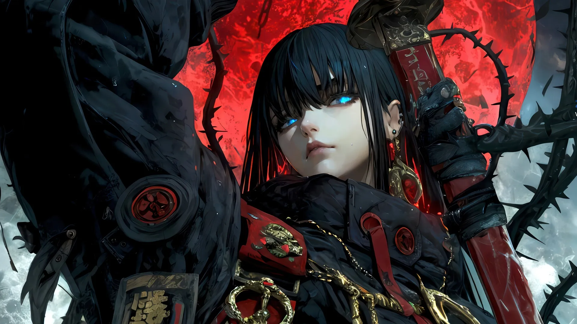 Anime Red Moon Wallpapers