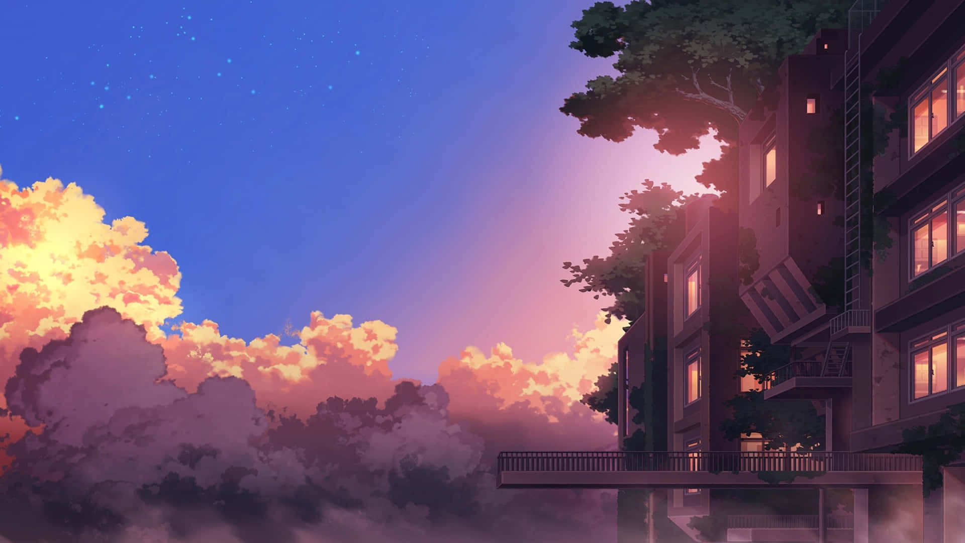 Anime Sonnenuntergang Hintergrund