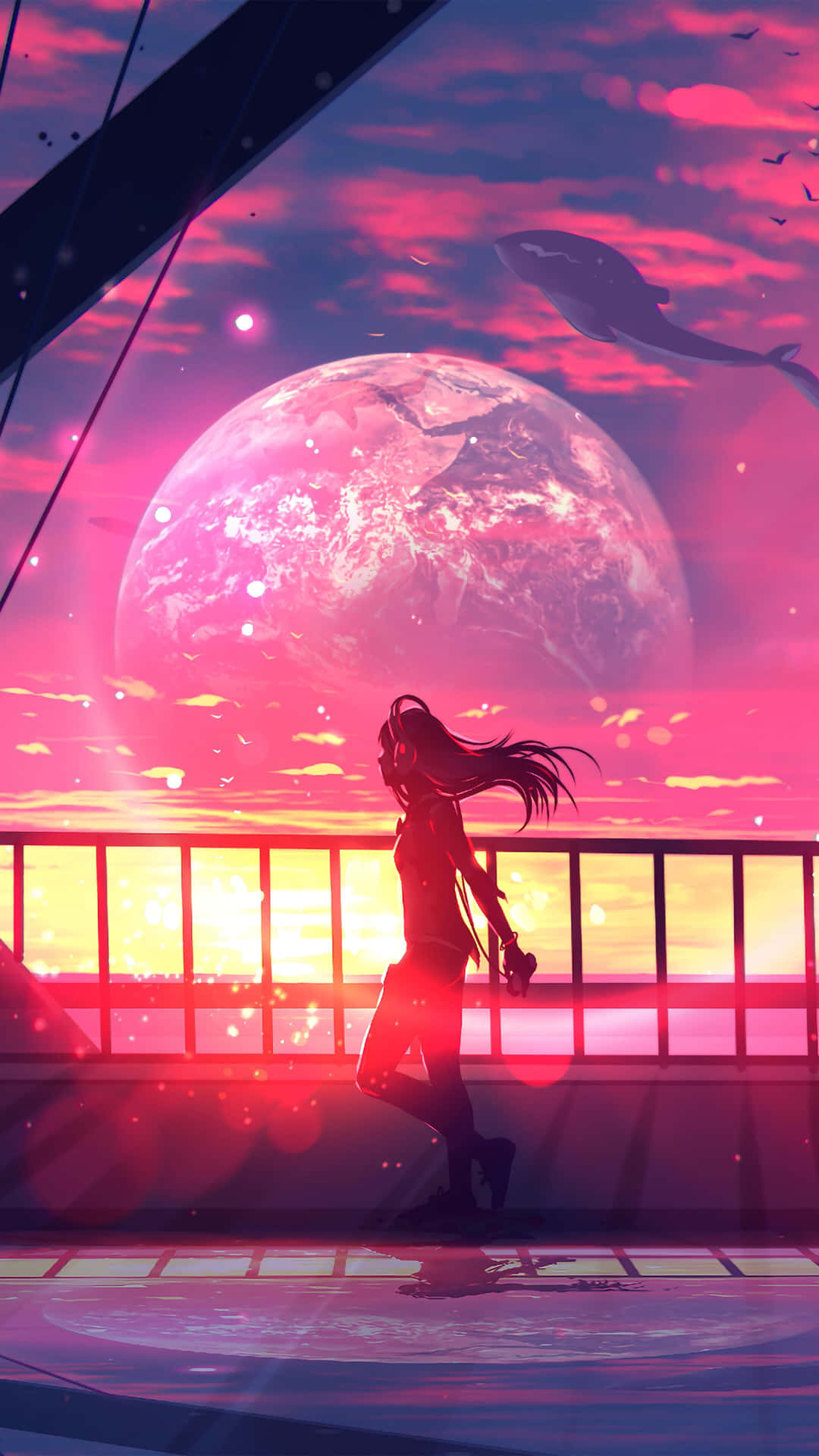 Anime Sunset Iphone Wallpaper