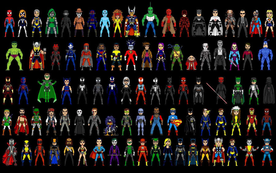 Animerte Superheltfilmer Bakgrunnsbildet