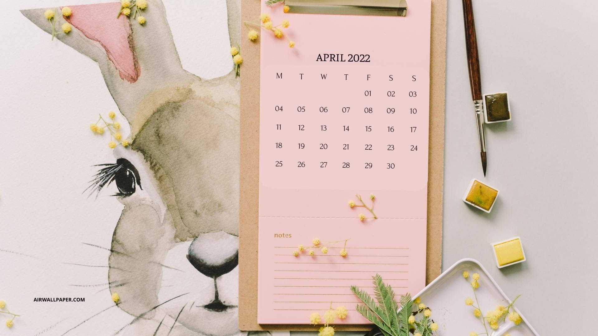 April 2022 Kalender Bakgrunnsbildet