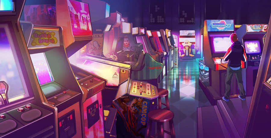Arcade Aesthetic Background Wallpaper