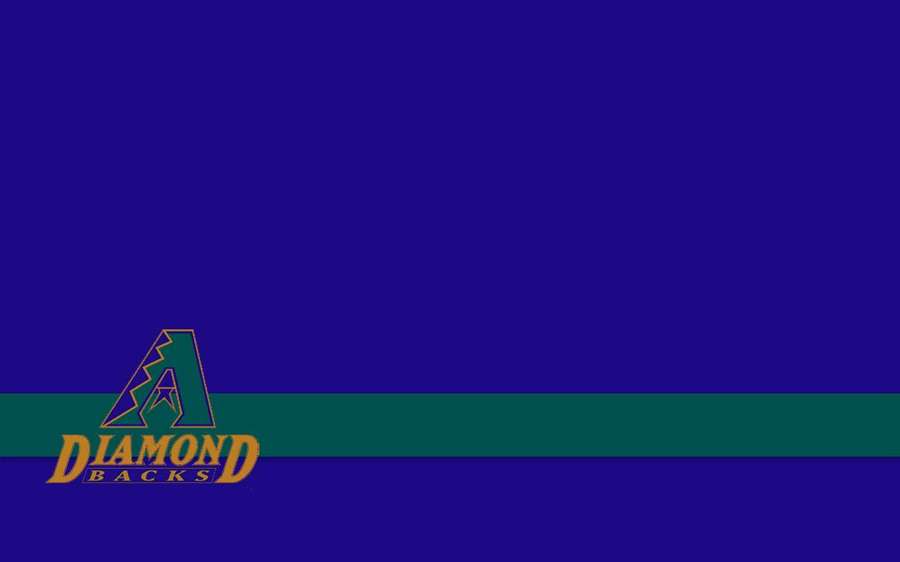 Arizona Diamondbacks baseball team logo on blue background with green stripe. — Arizona Diamondbacks Wallpaper