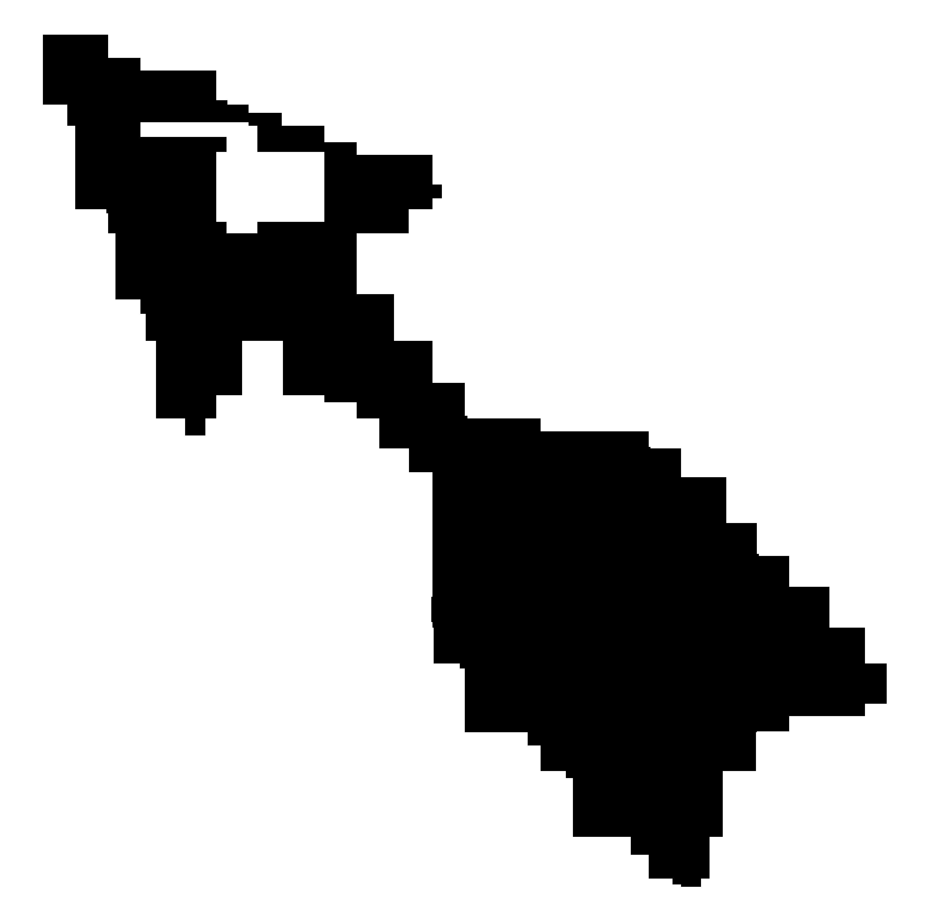 Pixelated black sunglasses graphic on white background. — Arrow PNG