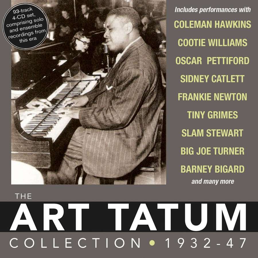 Art Tatum spielt Klavier bei einem Vintage-Jazzauftritt mit einer Frau am Klavier hinter ihm. — Art Tatum Bilder