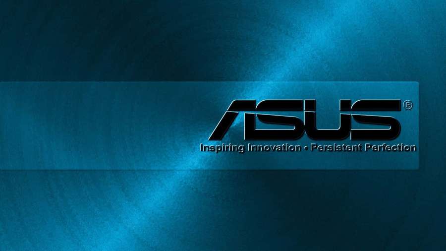 ASUS brand logo with tagline on blue textured background — Asus Background