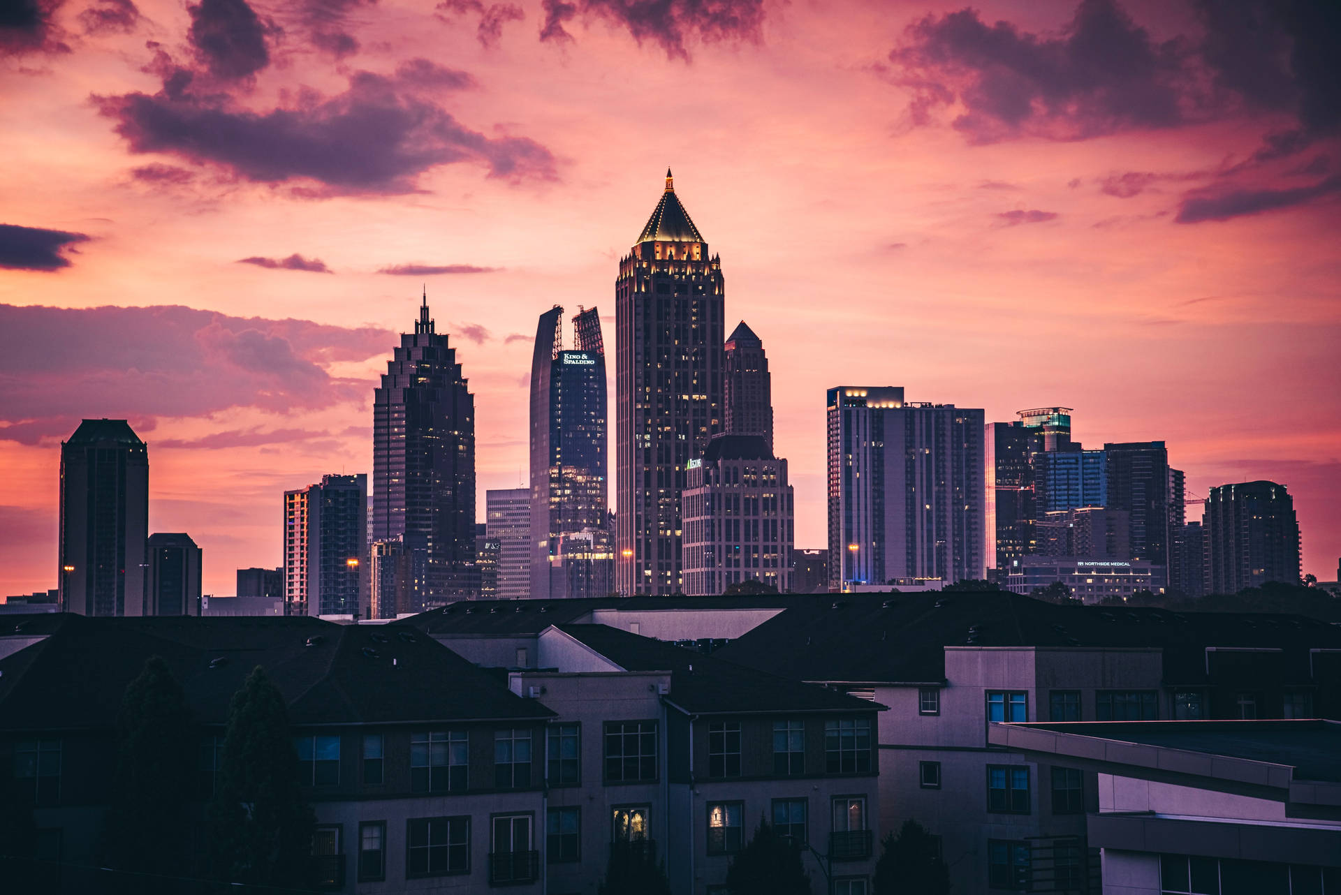 Atlanta Skyline Background Wallpaper