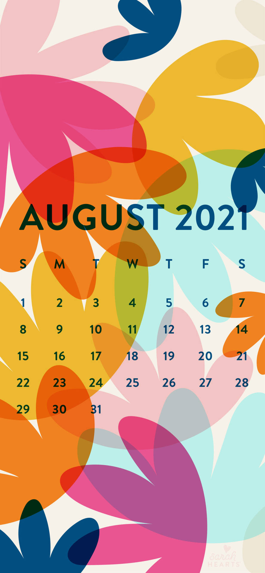 August 2021 Kalender Baggrunde