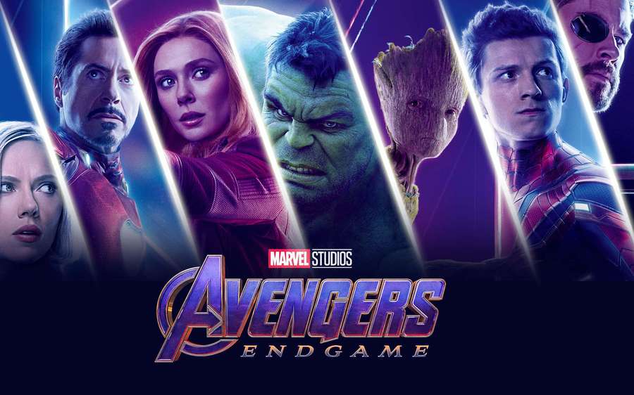 Avengers Endgame movie poster featuring key characters in heroic poses. — Avengers Endgame Background