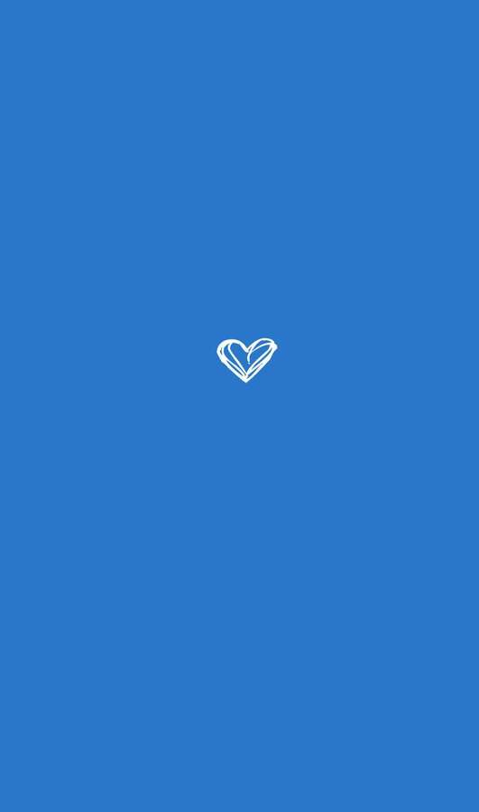 Un icono de corazón blanco centrado sobre un fondo azul. — Azul celeste Fondos de pantalla