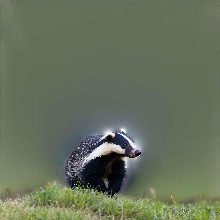 A badger standing on grass in a natural setting. — Badger Picture