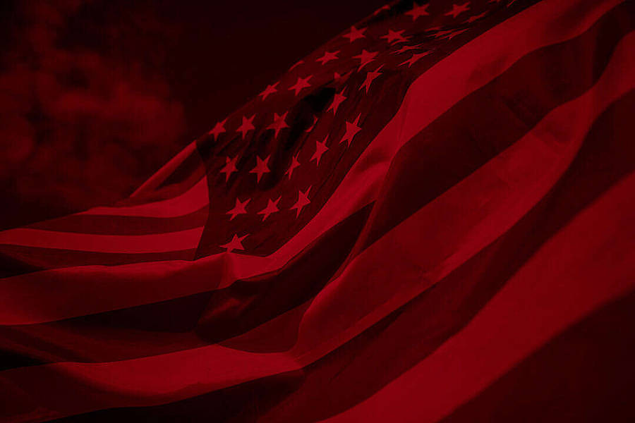 Bandeira Americana Sombria Papel de Parede