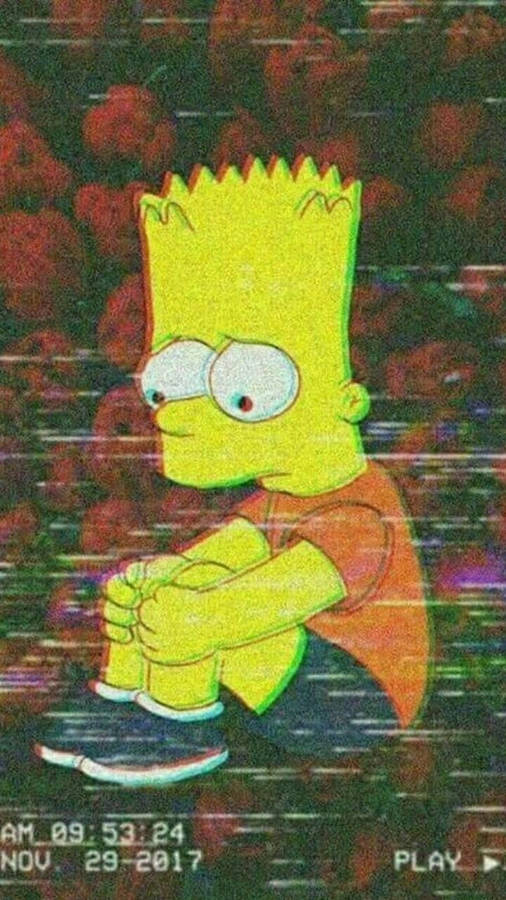 Bart Simpson Chico Triste Fondo de pantalla