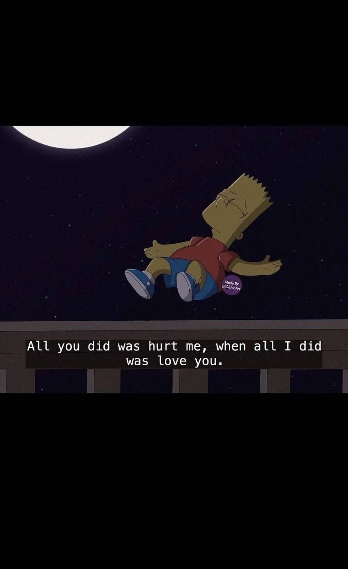 Bart Simpson Trauriger Hintergrundbilder