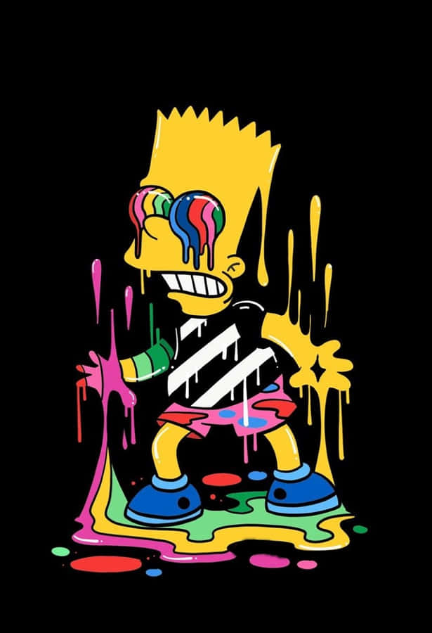 Bart Simpson Trippy Wallpaper
