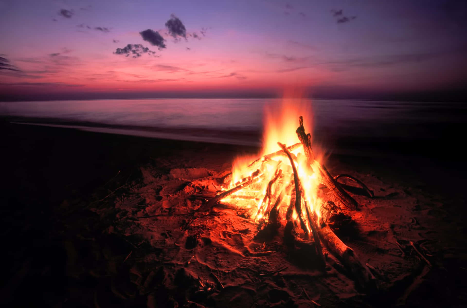 Beach Campfire Wallpaper