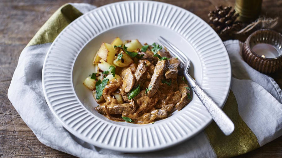 Beef Stroganoff Bakgrunnsbildet