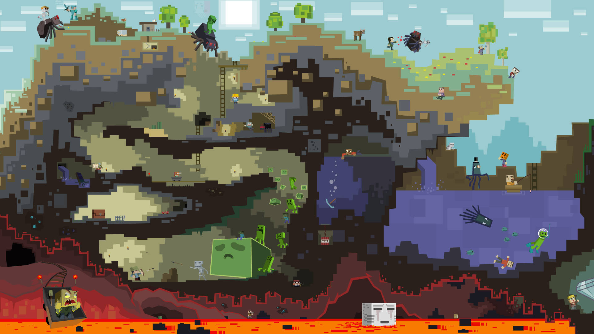 Beweglicher Minecraft Hintergrund