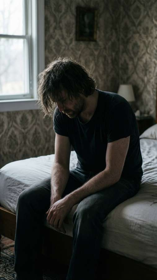 Billy Hargrove sitting sadly on his bed — Billy hargrove Picture