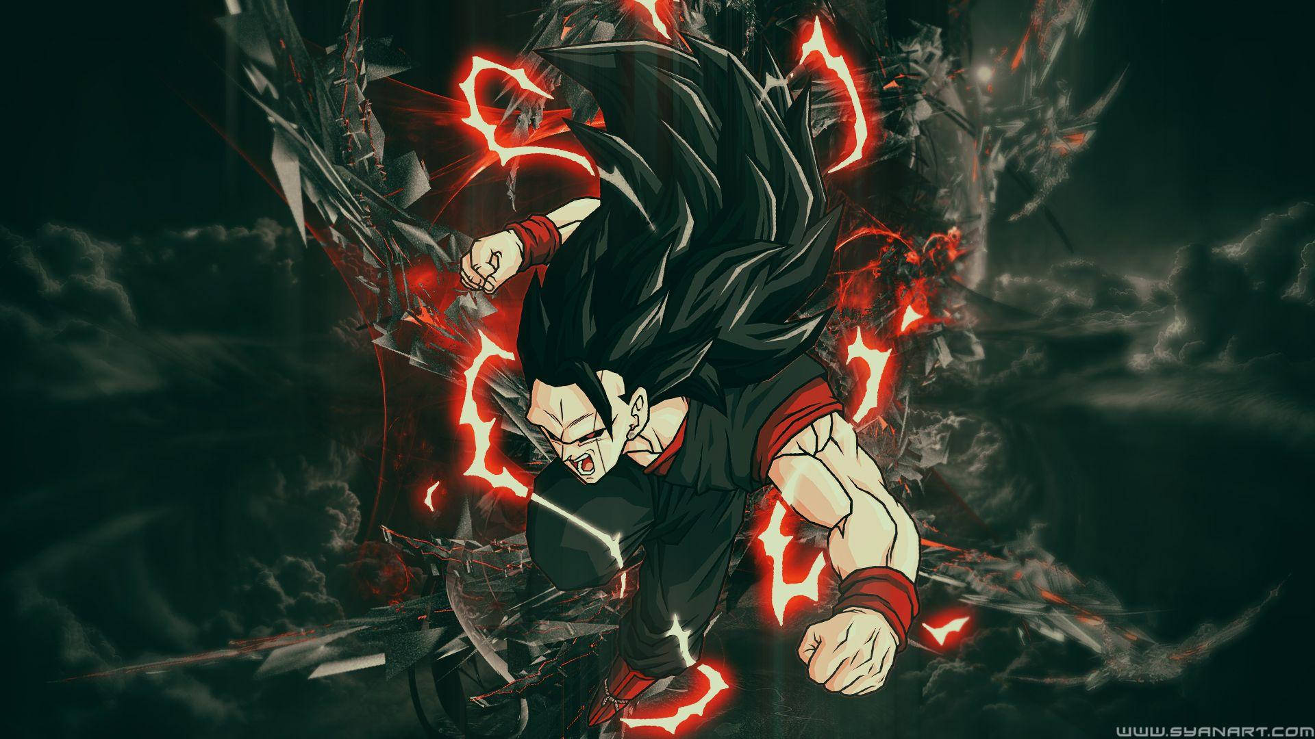 Black Goku Background Wallpaper