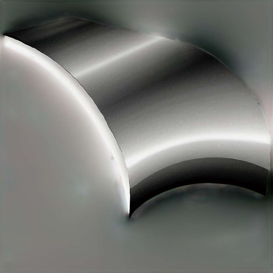 Abstract curved metallic surface with smooth silver gradient reflections. — Black Gradient Picture