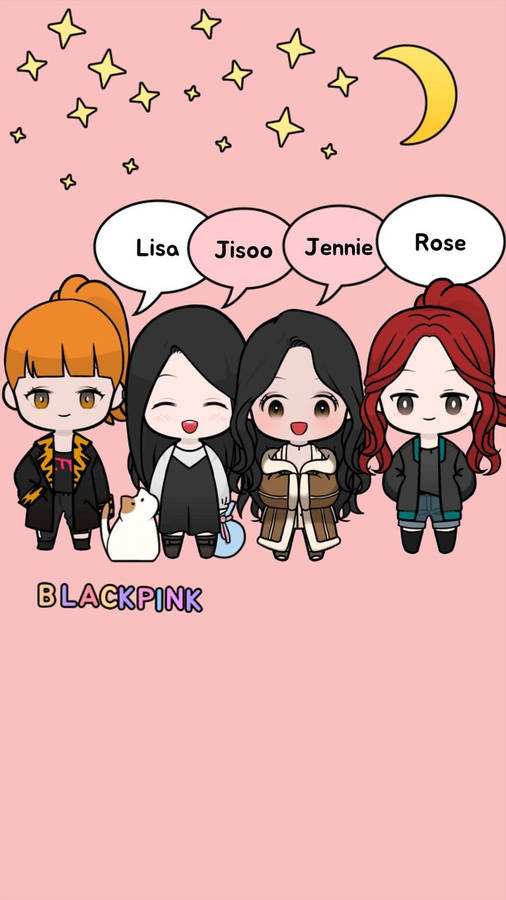 Blackpink Anime Bakgrunnsbildet