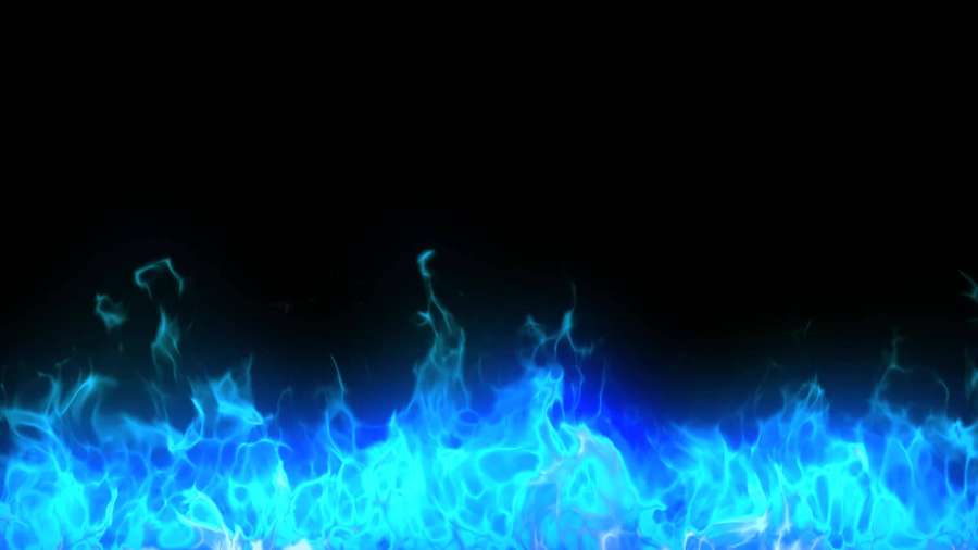 Blue flames flicker against a black background with electric energy. — Blue Flames Background