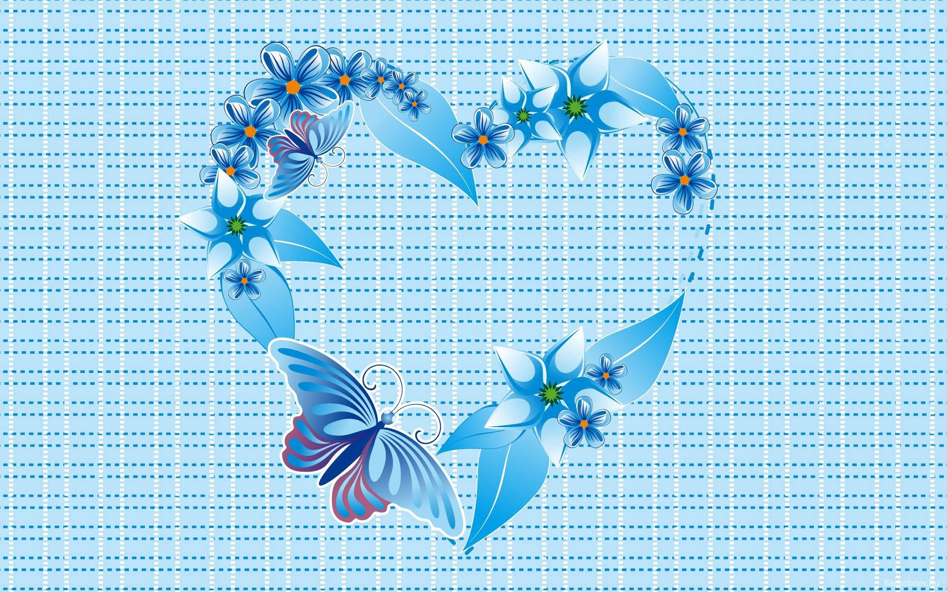 Free Vector  Cute heart side border blue background