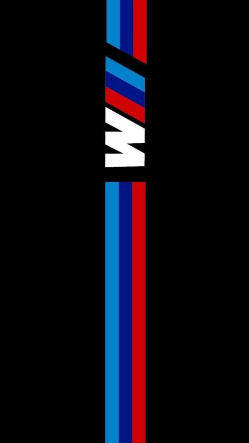 BMW M logo with blue and red stripes on black background — Bmw M Picture