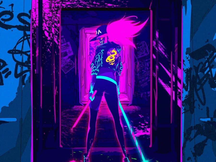 Wallpaper Anime Neon Anime Anime Art Neon Art Background  Download  Free Image