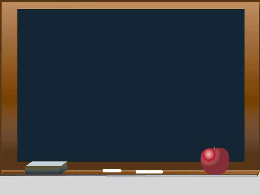 A blackboard with an apple and chalk on its ledge. — Board Background