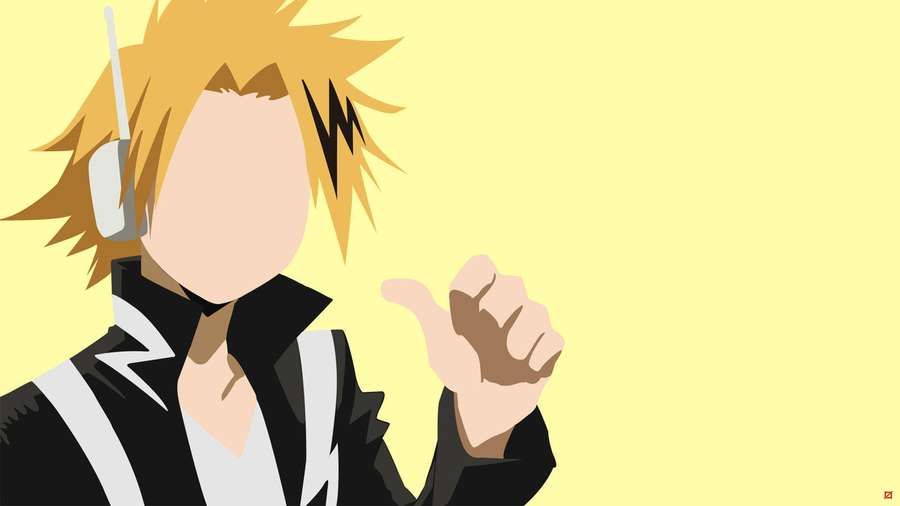 Personagem de anime com cabelo loiro e headset fazendo um gesto de joinha. — Bonito Denki Papéis de Parede