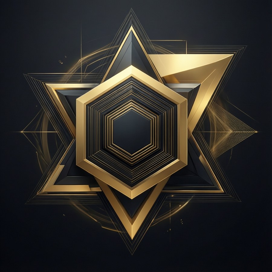 Gold and black geometric boost pattern. — Boost Wallpaper
