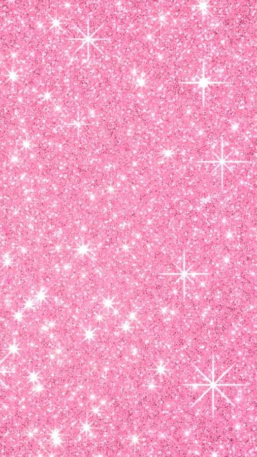 Fondo rosa con purpurina y patrones de explosiones estelares blancas para un look festivo. — Brillo rosa Fondos de pantalla