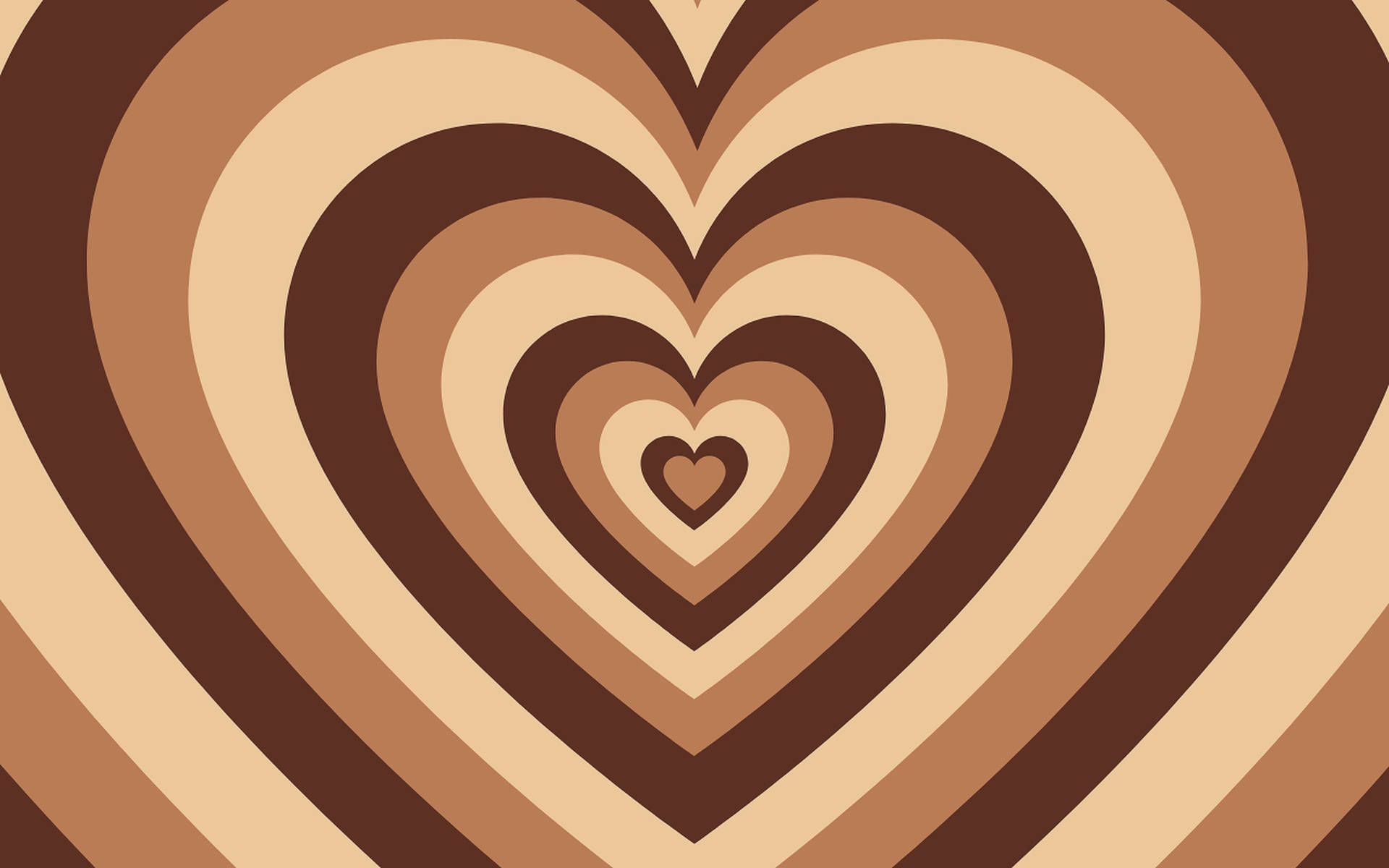 Brown Heart Background Wallpaper