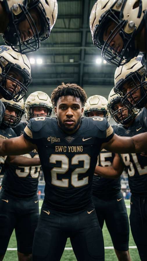 Bryce Young leading a team huddle, surrounded by teammates — Bryce Young Picture