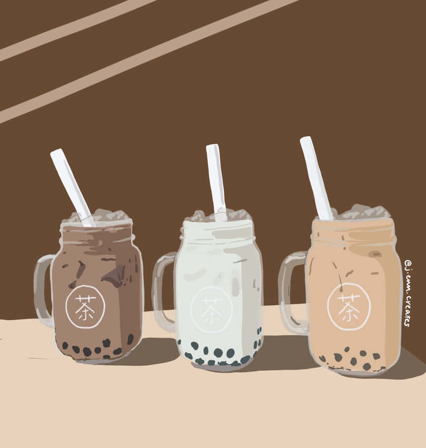 Bubble Tea Anime Achtergrond