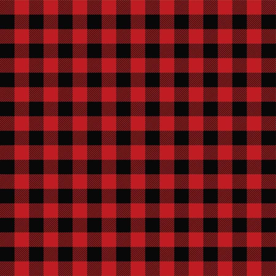 Red and black buffalo plaid fabric pattern with diagonal weave texture. — Buffalo Plaid Background