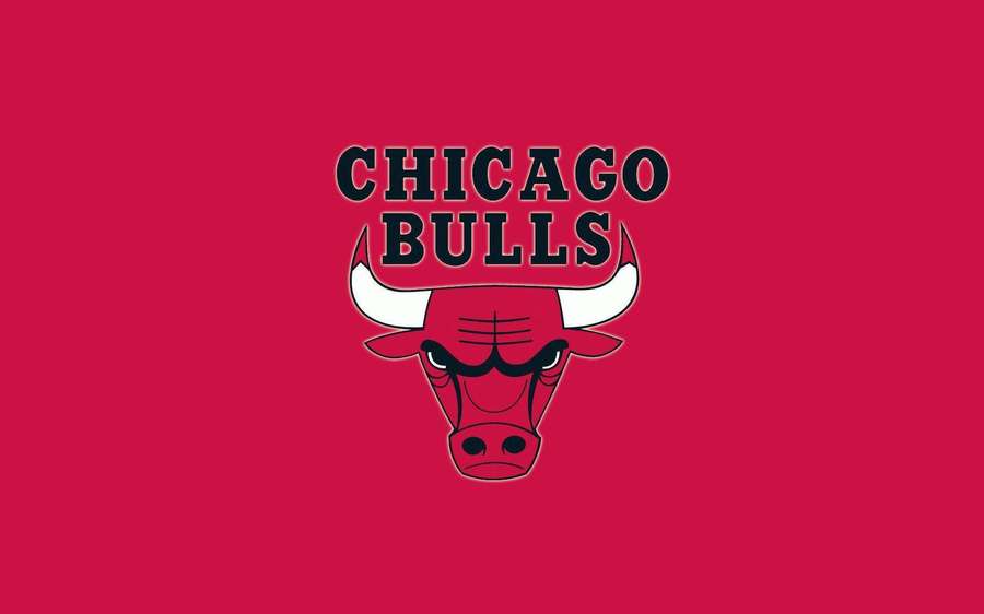 Chicago Bulls basketball team logo on red background — Bulls Logo Wallpaper