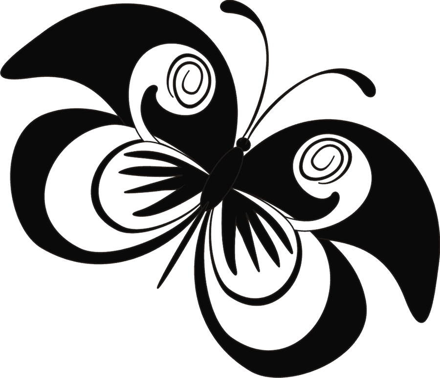 Butterfly Black And White Png