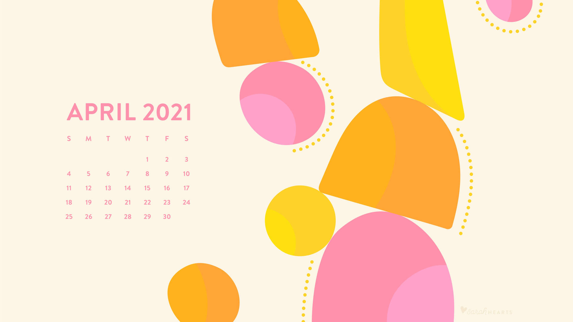 Calendário De Abril De 2021 Papel de Parede