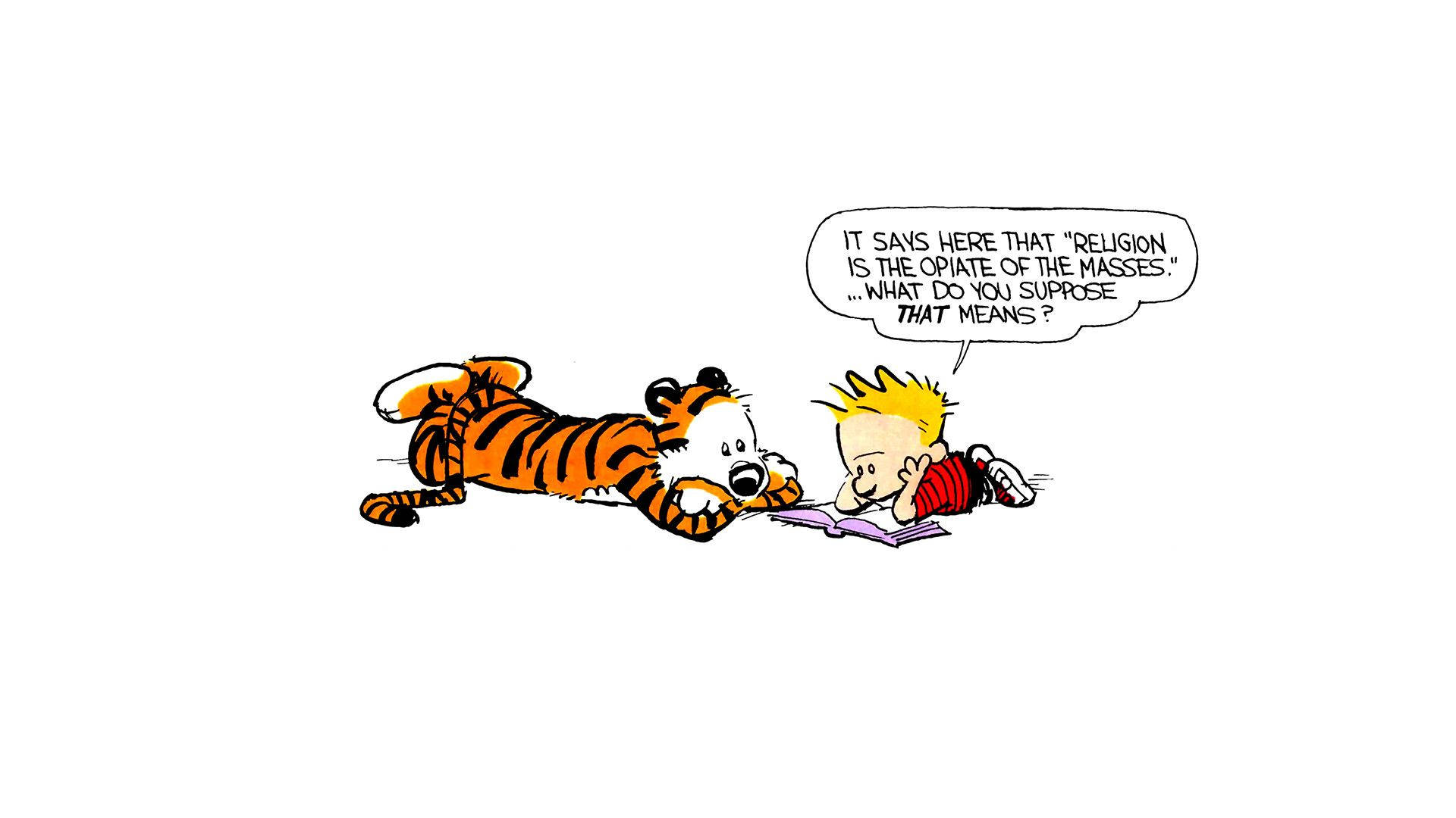 Calvin And Hobbes Bakgrunnsbildet