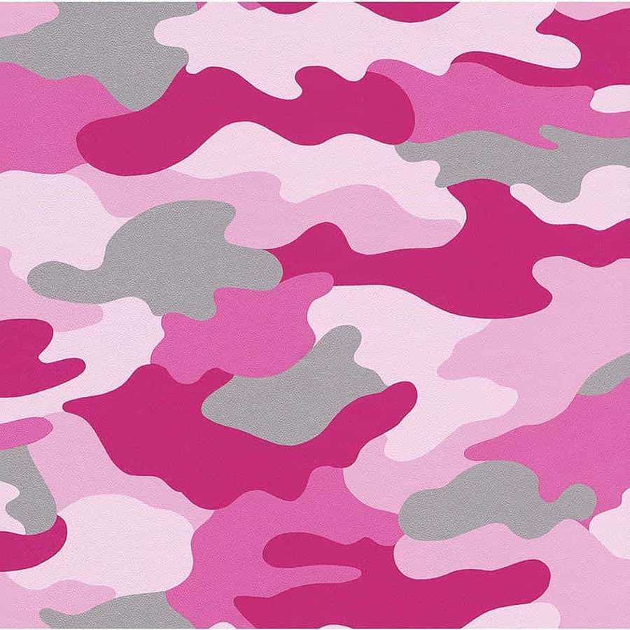 Padrão de camuflagem rosa e cinza com gradientes suaves e aparência de tecido texturizado. — Camo rosa Papéis de Parede