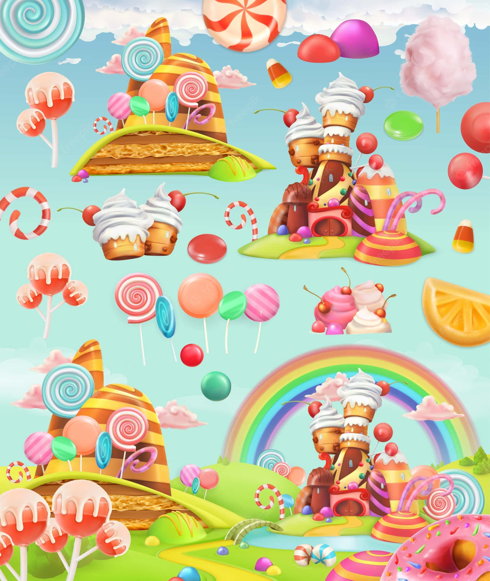 Candy Land Background Wallpaper
