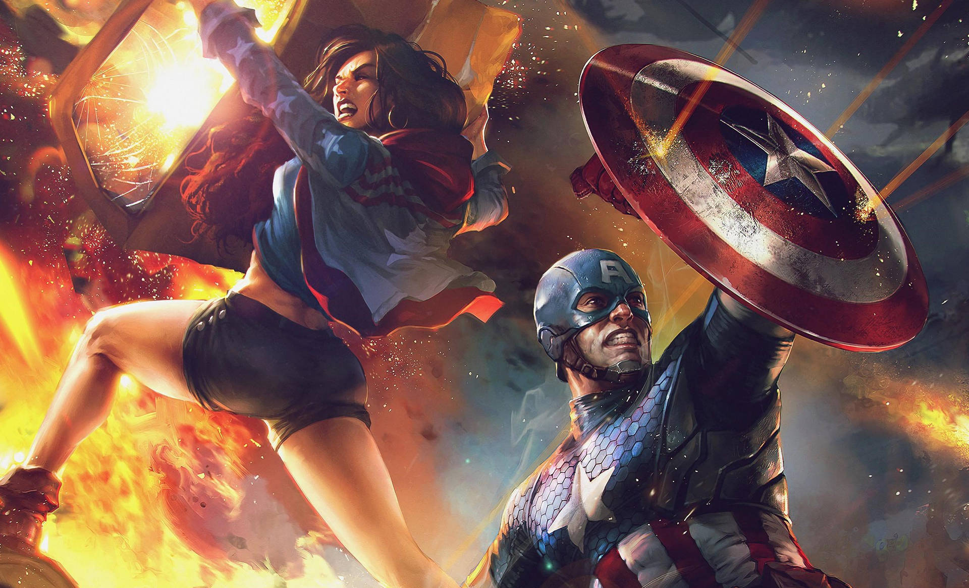 Captain America Stationär Dator Wallpaper
